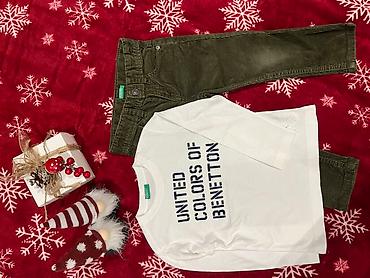 ugg bakü: 2-3 yashli oglan ushaqi ucun benetton brendinden velvet shalvar — 6