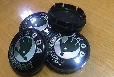 aluminijumske felne 16 5x112: ČEPOVI ZA FELNE ŠKODA 56 MM / 52 MM - ZELENI - ORIGINALNI | — 4