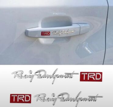 наклейки для авто: 3D наклейки на автомобиль TRD. 2 шт