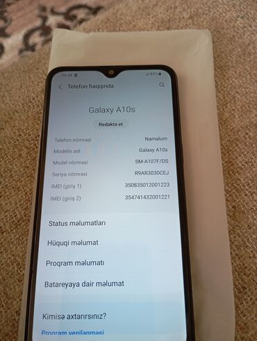 samsung a7 kontakt home: Samsung A10s, 32 GB, rəng - Qara, İki sim kartlı