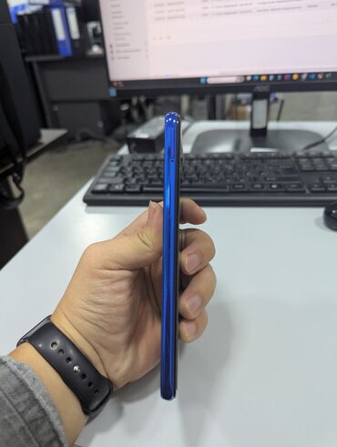 ми стик: Redmi, Redmi Note 8, Б/у, 64 ГБ, цвет - Синий, 2 SIM