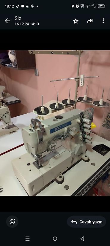 düz tikiş maşını: Tikiş maşını Yeni,Elektromexaniki, 6 saplı, Ünvandan götürmə — 2