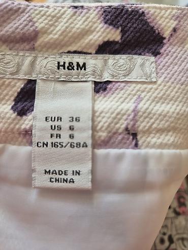 midi: H&M suknja sa uzorkom akvarelnih cvetova u ljubičastim i lila — 2