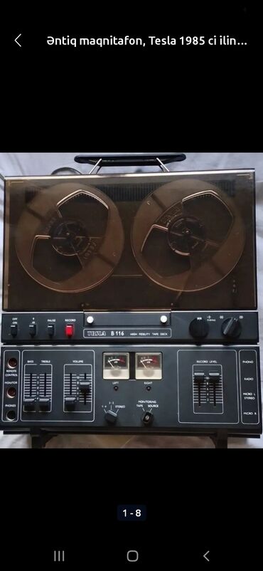 вазы из богемского стекла: Əntiq maqnitafon, Tesla 1985 ci ilin . Yeni kimidir. Qiymətdə