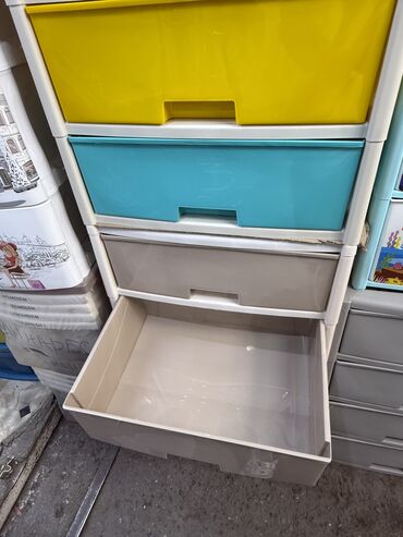 Комоды для одежды: Комод для одежды, Новый, Без зеркала, Пластик, цвет - Бежевый, Платная доставка — 14