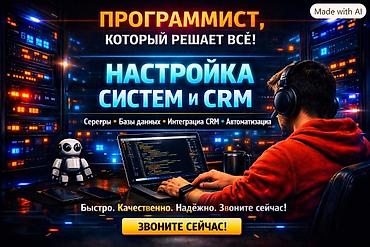 Услуга: настройка систем и CRM от программиста, который решает всё at lalafo.kg Услуга: настройка систем и CRM от программиста, который решает всё