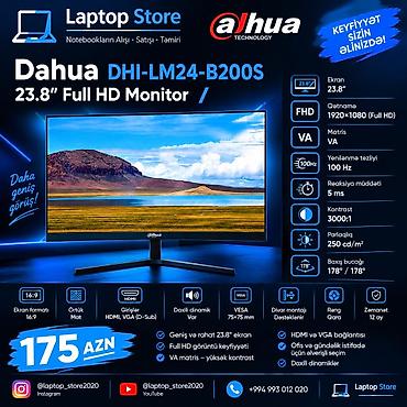 🖥️ Dahua DHI-LM24-B200S — 23.8" Full HD Monitor 💰 Qiymət: 175 AZN