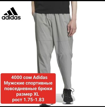 зеленые брюки мужские: Мужские брюки, L (EU 40), Adidas, Новый, цвет - Черный, Самовывоз, Платная доставка