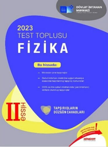 Testlər: Fizika Testlər 11-ci sinif, 1-ci hissə, 2023 il