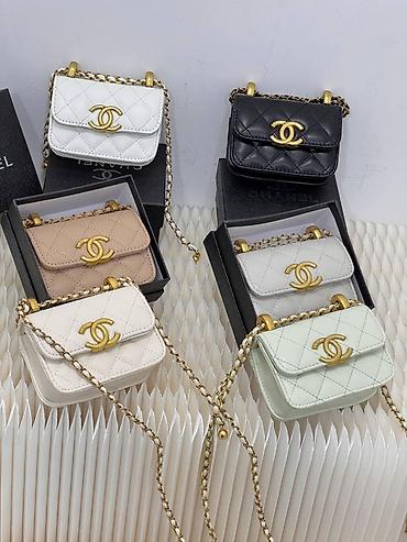 chanel chance: Mini çiyin/çapraz çanta kolleksiyası – zəncirli kəmərli, quilted (romb — 1