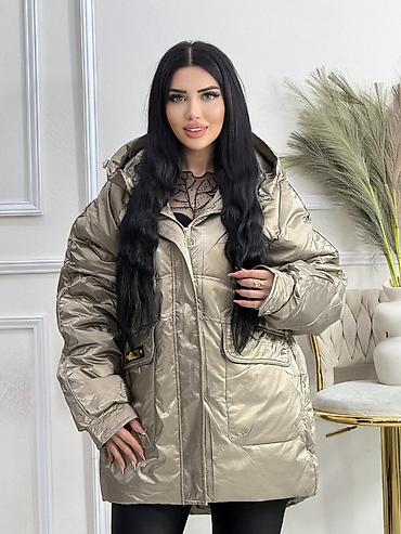 jensi kurtka: Qadınlar üçün qışlıq şişmə kürk/parkа - Parıltılı metalik effektli — 1