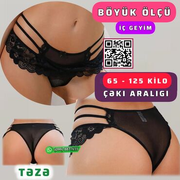 qadın tumanı: Böyük Ölçü Tül İç Geyim (Yeni Model) 🔸 Original ✔️ TƏZƏ bağlı