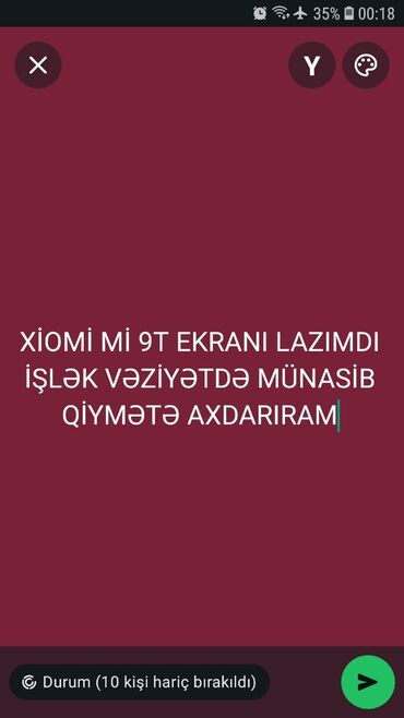 iphone 11 pro max ekran qiymeti: Mi 9t ekrani lazimdi i̇şlək vəzi̇yətdə olsun münasi̇b qi̇ymətə