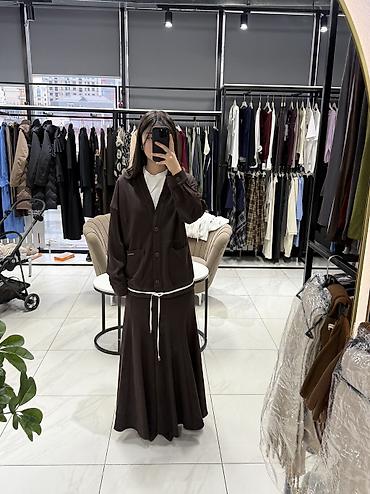 Повседневные платья: Повседневное платье, Турция, Осень-весна, Длинная модель, Трикотаж, Прямое, S — 8