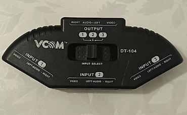 televizo: VCOM DT-104 – 3x1 RCA Audio/Video Keçirici Məhsul təsviri: - 3 giriş — 3