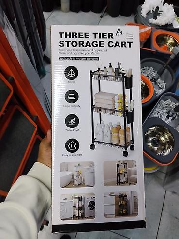 Тележка-органайзер для хранения, 3 яруса (Three Tier Storage Cart) -