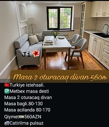 bag stullari: Türkiyə istehsalı mətbəx masa dəsti. Dəst tərkibi: - Açılıb-bağlanan — 1