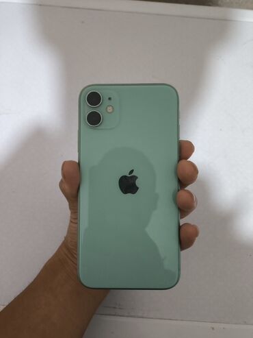 Apple iPhone: IPhone 11, Б/у, 128 ГБ, Зеленый, Чехол, 74 %
