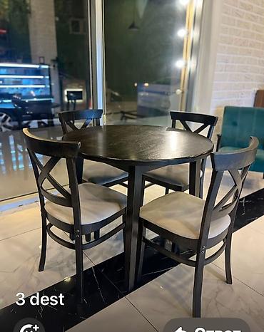 *SEVA XIRDALAN* Restoran kafe ucun MASA Dəsti satilir. 3 dəst var 1