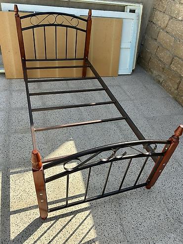 çarpayı tək: Tək nəfərlik metal çarpayı.Yenidir, az istifadə olunub. Yanlız nağd — 1