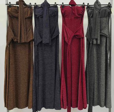 Haljine: Elegantna večernja haljina bez bretela sa šljokičastim efektom - — 9