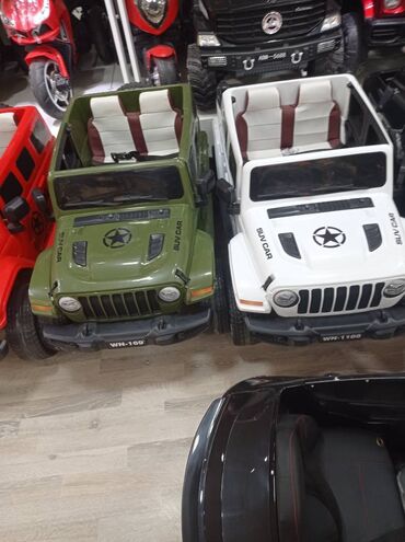 Uşaq üçün elektrik maşınları: 350 manatdan başlayan qiymetlərlə Həm fərdi həm də pultla 2 matorlu, 3 — 14