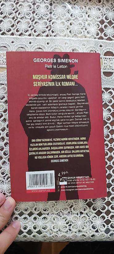 Bədii ədəbiyyat: Məhsul: Kitab – “Komissar Meqre: Latış Pietr” Müəllif: Georges Simenon — 2
