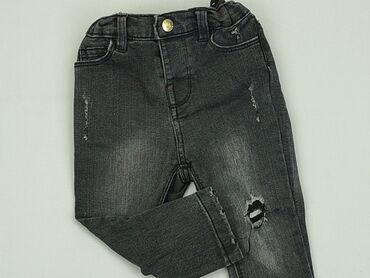 luźne czarne jeansy: Spodnie jeansowe, So cute, 9-12 m, stan - Dobry