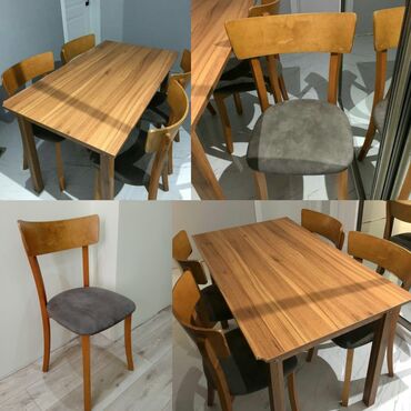 Комплекты столов и стульев: Masa dəsti satılır 150₼. Yaxşı vəziyyətdədir. 4 oturcağı var.Ünvan