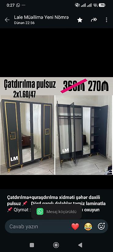 *Çatdırılma+quraşdırılma xidməti şəhər daxili pulsuz* 📌 *Dörd qapılı lalafo.az -da *Çatdırılma+quraşdırılma xidməti şəhər daxili pulsuz* 📌 *Dörd qapılı