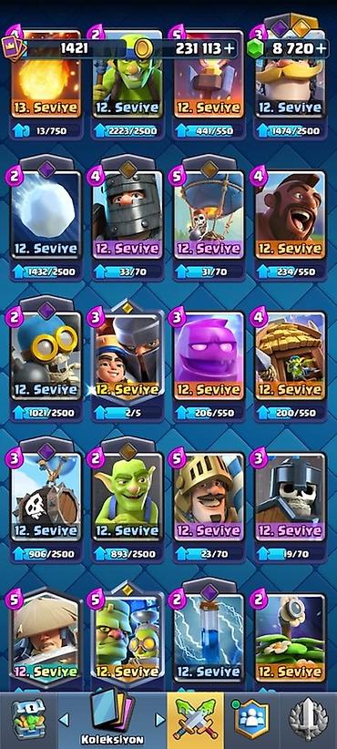 Digər aksesuarlar: Clash Royale oyun hesabı – eInur5555 - Klan: “BEYAZ ÖLÜM” (Böyük) — 12