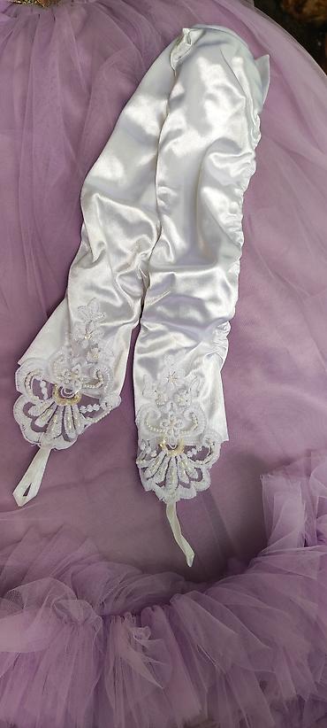 Свадебные аксессуары: Свадебный аксессуар, Свадебные перчатки, Б/у, цвет - Белый — 8