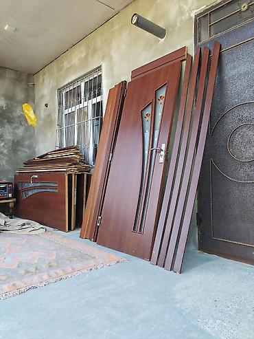 islenmis taxta: Otaq qapısı dəsti - Material: taxta əsaslı, tünd qəhvəyi rəngli örtük — 2
