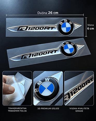 massking gts: BMW r1200RT 3D Stikeri nalepnice - 2872 BMW R1200RT 3D Stikeri – Hrom — 1