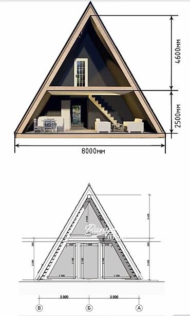 карликовой кури: Беседка 6 x 6 x 7 м, Дерево — 6