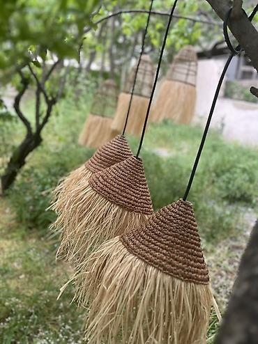bambu: Təbii lifdən hazırlanmış asma abajur/лампа плафонları - Material — 7