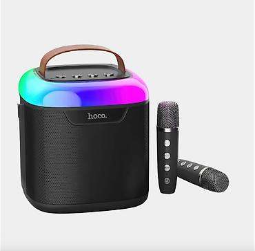 ipod mp3: Караоке колонка HOCO DS69 Vessel RGB с 2 микрофонами / Bluetooth — 3