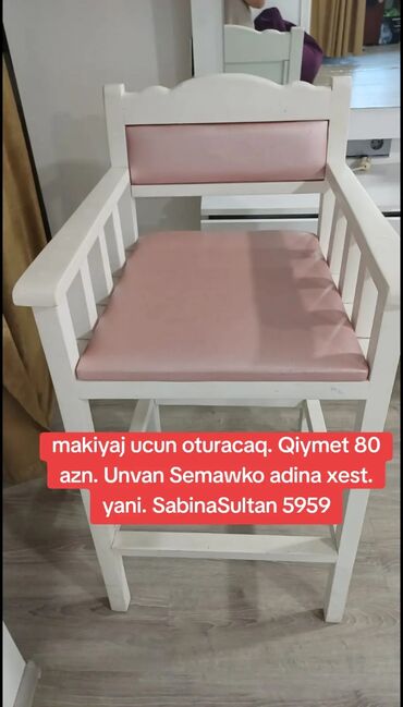 Ofis ləvazimatları: Makiyaj ucun oturacaq. Qiymet 80 azn. Unvan Semawko adina xest. yani