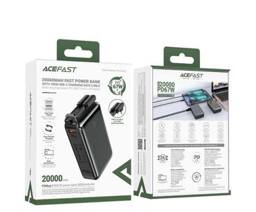 универсальные мобильные батареи для планшетов aspiring: 🔋 POWER BANK ACEFAST M4 PD67W — 20000MAH, ЧЁРНЫЙ ⚡ Мощный и быстрый