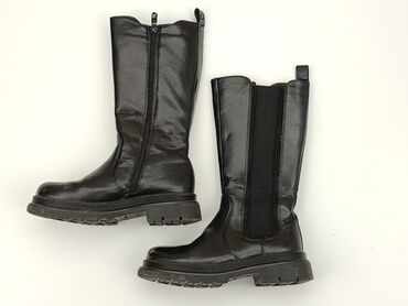 zara czarna kamizelka: High boots 32, Used