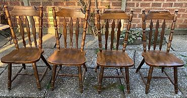 Stolice: Prodajem 4 masivnе drvenе stolice stabilne i čvrste teške i — 9