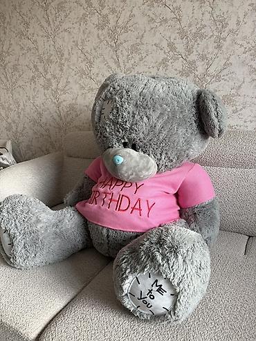 danisan yumsaq oyuncaqlar: Nəhəng peluş boz ayı. 1.30 yenidir. ad gününde hediye alınıb — 3
