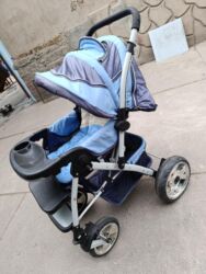 купить прогулочную коляску в польше бу: Коляска, цвет - Голубой, Б/у