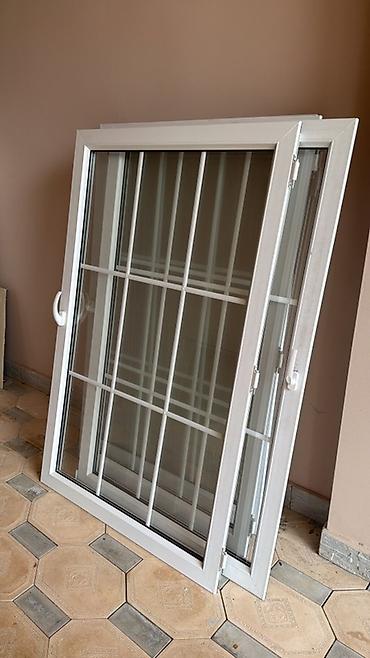 profil 40×40: İşlənmiş İkiqat şüşə paketi Plastik pəncərə, Еni: 110 sm, Uzunluğu: 168 sm — 1