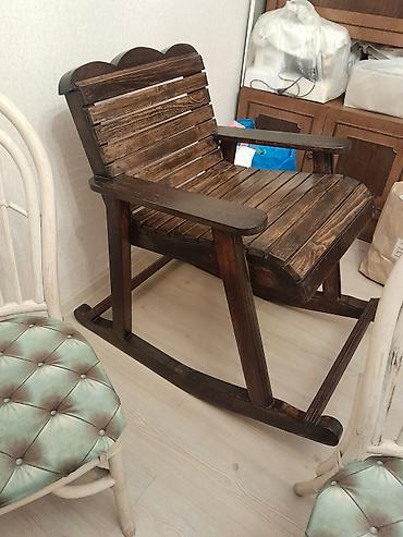 taxta yellencekler: Taxta yelləncək kreslo Кресло-качалка самодельная. - Material: möhkəm — 1