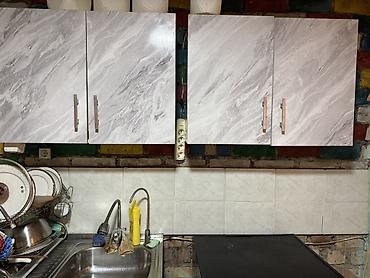 silver kitchen: Кухонный шкаф, Б/у, Навесной, С мойкой, ЛДСП — 1