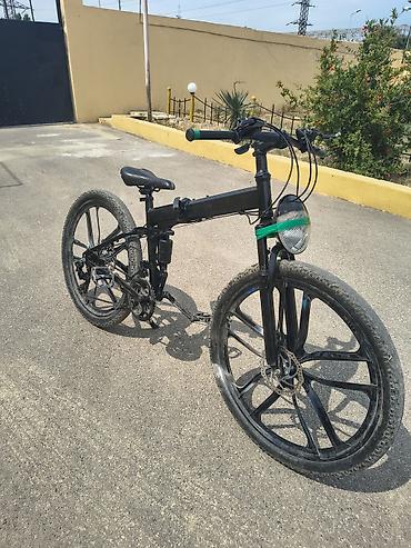 velo disk: Qatlanan şəhər/trek velosipedi – 26" Məhsul təsviri: - Rəng: qara - — 3