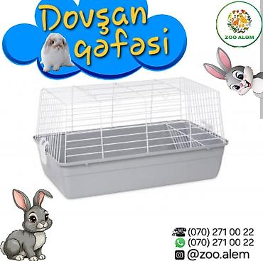 siçan: Dovşan qəfəsi – praktik və rahat həll - Ölçü: 58 × 36 × 33 sm - — 1