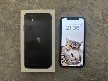 сотовый телефон fly ff244 grey: IPhone 11, 128 GB, Qara, Simsiz şarj, Face ID