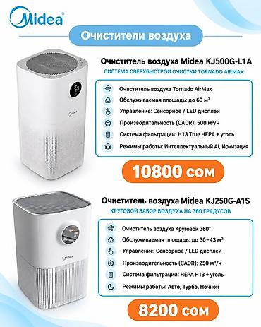 Очистители воздуха Midea — линейка эффективных решений для дома и at lalafo.kg Очистители воздуха Midea — линейка эффективных решений для дома и